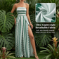👗50% RABATT! 🎁 Geometriskt Mönstrad Jumpsuit med Smockad Överdel – Bekväm, Trendig & Perfekt För En Lekfull Sommarlook 🌞
