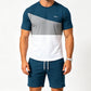 👕 50% RABATT! ⏰ Herr andningsbart färgblock-set – T-shirt & shorts, svalt & bekvämt – Perfekt för varma dagar & semester – ledig stil med hög komfort 🌊✨