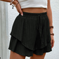 💃 Dam flödande shorts med volang-lager – kjol-liknande utseende med shorts-trygghet, resår med dragsko & andningsbart tyg, perfekt för varma dagar & strandpromenader 🏖️