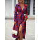 👗 LIMITED-TIME 50% OFF! ✨ Multi-Color Printed Shirt Dress – Waist Belt, Slit Hem, All-Day Comfort 🌸