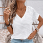 👚 60% RABATT NU! ✨ Dam V-ringad Kortärmad Blus – Elegant & Mångsidig – Perfekt för Jobb, Middag & Afterwork 🌸