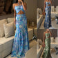 Women's Sexy Printed Cut-Out Dress