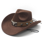 📢📢50% OFF !! ⏰Authentic Premium Suede Cowboy Hat | Vintage Bull Skull Band & Adjustable Wind Rope | Wide Brim Western Sun Hat for Men & Women