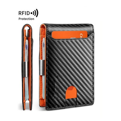 Minimalistisk Herrplånbok med Kortfäck & RFID-blockering