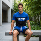 ⏳Begränsad tid – 55% RABATT⏰Herr Färgblock T-shirt och Shorts Set