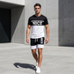 ⏳Begränsad tid – 55% RABATT⏰Herr Färgblock T-shirt och Shorts Set