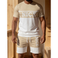 ⏳Begränsad tid – 55% RABATT⏰Herr Färgblock T-shirt och Shorts Set