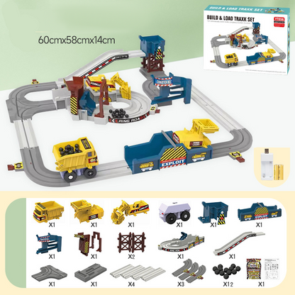 🚂 50% RABATT NU! 🏗️ Interaktivt Elektriskt Stenbrott Äventyrståg & Spårset – Bygg, Klicka & Skapa – Perfekt för Kreativa Barn ✨