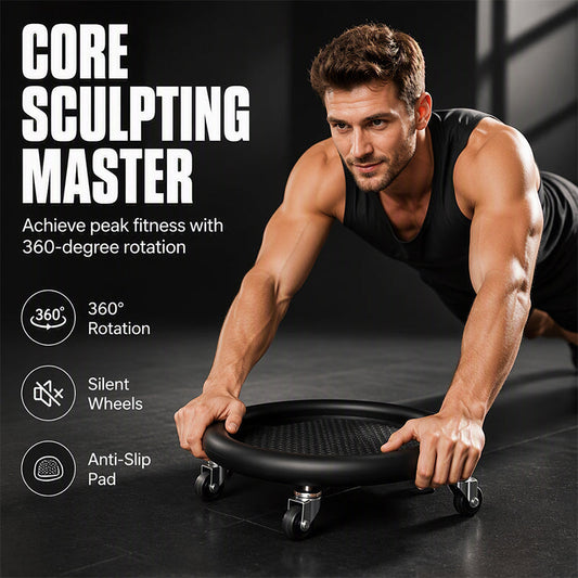 ⏳🔥LIMITED-TIME 50% OFF! ⏰Abdominal Roller Wheel Disc with Knee Mat – Stable 💪