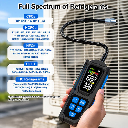 ⏳🔥LIMITED-TIME 50% OFF! ⏰Rechargeable Halogen Refrigerant Leak Detector – Air Conditioning Leak Tester with Flexible Probe, Display and Alarm Function