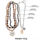 ⏳🔥LIMITED-TIME 50% OFF! ⏰Retro Multi-Layer Beaded Necklace – Stacked Look, Earth Tones & Metallic Accents – Adjustable Lobster Clasp ✨