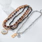 ⏳🔥LIMITED-TIME 50% OFF! ⏰Retro Multi-Layer Beaded Necklace – Stacked Look, Earth Tones & Metallic Accents – Adjustable Lobster Clasp ✨