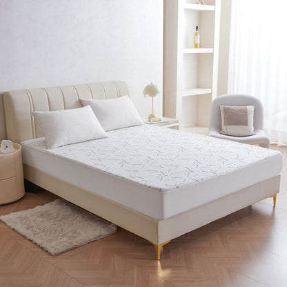 ✨ LIMITED-TIME 50% OFF! 🛏️ Bamboo Fiber Waterproof Mattress Protector – Noiseless, Breathable & 360° Snug Fit