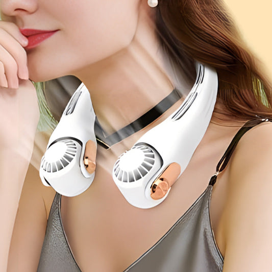 ⏳🔥LIMITED-TIME 50% OFF! ⏰🌬️ Rotating‑Head Low‑Noise Neck Fan ‑ Rechargeable Portable Hands‑Free Hanging Neck Fan, Adjustable Personal Cooling Fan for Outdoor Travel Sports Daily Use