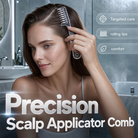 ⏳🔥LIMITED-TIME 50% OFF! ⏰🌿 Apply & Massage in One Step – Scalp Treatment Comb for Hair Growth Serums & Oils. Free Returns