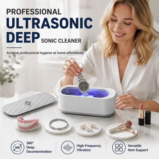 ⏳🔥LIMITED-TIME 50% OFF! ⏰Multifunctional Ultrasonic Cleaner for Jewelry, Watches & Dentures, 3W Cordless Deep Cleaning