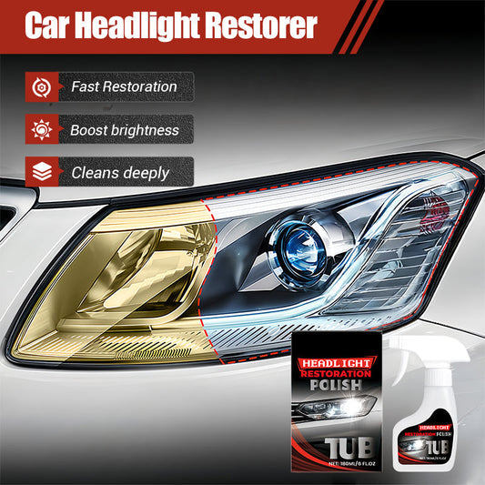 ⏳🔥LIMITED-TIME 50% OFF! ⏰180ml Professional Car Headlight Restorer with Sponge💡