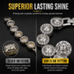 💎Men's Hip Hop Round Rhinestone Necklace Fully Paved Crystal Chain for Street Dance✨