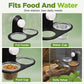 🦎 Double Reptile Feeding Ledge with Bowls – Secure Suction Hold & Removable Cups