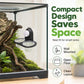 🦎 Double Reptile Feeding Ledge with Bowls – Secure Suction Hold & Removable Cups