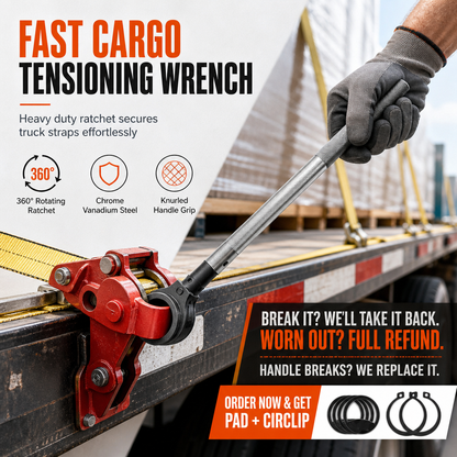 ⏳Time-Limited Special⏰Truck Rope Tightener Ratchet Wrench – 360° Rotation & Labor-Saving Design 🚚✨