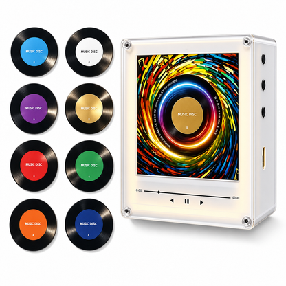 🎵 LIMITED-TIME 50% OFF! ✨ NFC Magnetic Fridge Music Box – Tap to Play, 360° Rotating LED Light 🧲