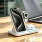 15W Foldable 3 in 1 Magnetic Wireless Charging Station and Desktop Phone Stand