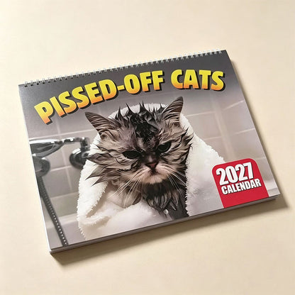 2027 Funny Angry Cats Wall Calendar
