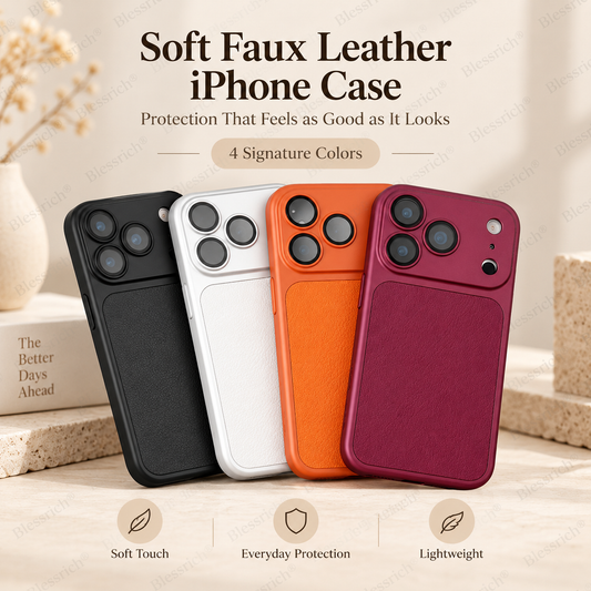 📢📢50% OFF!! ⏰ New Colors Inspired by iPhone 18! Luxurious Soft Faux Leather Case 💎 | Premium Feel ✨