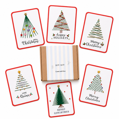 Create Christmas Cards Instantly! DIY Hand-Stitched Greeting Card Kit
