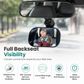 Wide Angle Convex Rearview Mirror with Suction Cup and Clip Mount Round 12.5cm Auxiliary Reversing Mirror for Electric Tricycle and Baby Observation