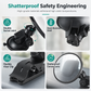 Wide Angle Convex Rearview Mirror with Suction Cup and Clip Mount Round 12.5cm Auxiliary Reversing Mirror for Electric Tricycle and Baby Observation