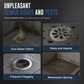 Brushed Stainless Steel Round Floor Drain with Deodorizing Core for Bathroom and Washing Machine