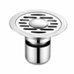 Brushed Stainless Steel Round Floor Drain with Deodorizing Core for Bathroom and Washing Machine