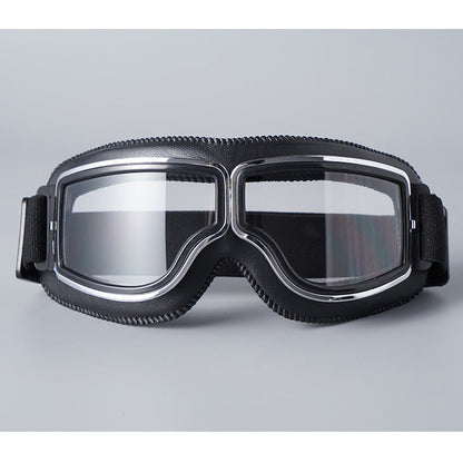 📢📢50% OFF !! ⏰Retro Motorcycle Goggles Vintage Windproof Riding Glasses for Cruiser Helmet and Off-Road Dirt Bike