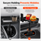 ⏳Time-Limited Special⏰3 in 1 Multifunctional Car Cup Holder Phone Mount with Tray and Storage Organizer🚗📱🥤🍔