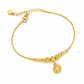 ⏳Limited-time 50% off💥Women Double Layer Gold Tone Heart Charm Anklet with Small Beads Foot Jewelry Gift