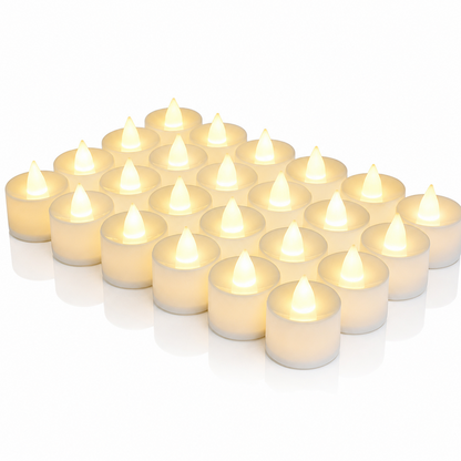 🕯️24 Pack LED Flameless Tea Light Candles